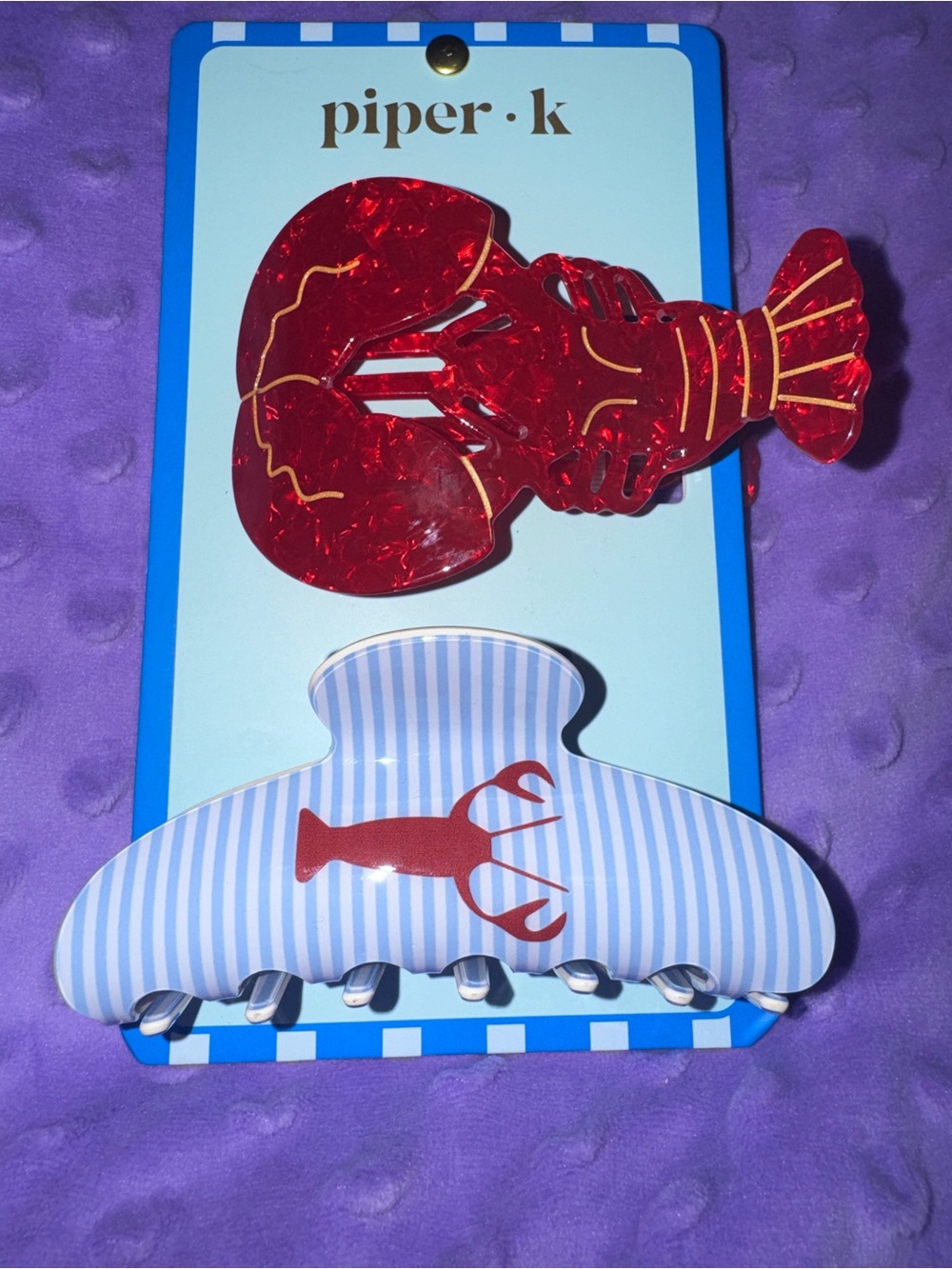 🦞 Piper·k Red Lobster Clip Duo 🦞